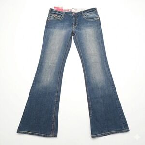 NWT Mossimo Supply Co Flare Jeans Womens Size 11 Lowest Rise Stretch Y2K Denim